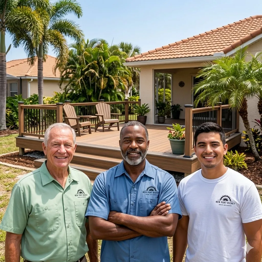 Waterfront deck build in New Port Richey