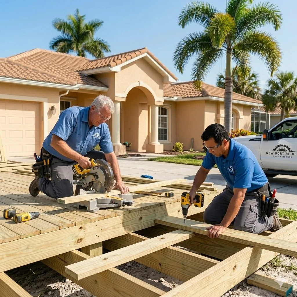 Trex composite decking installation near New Port Richey FL